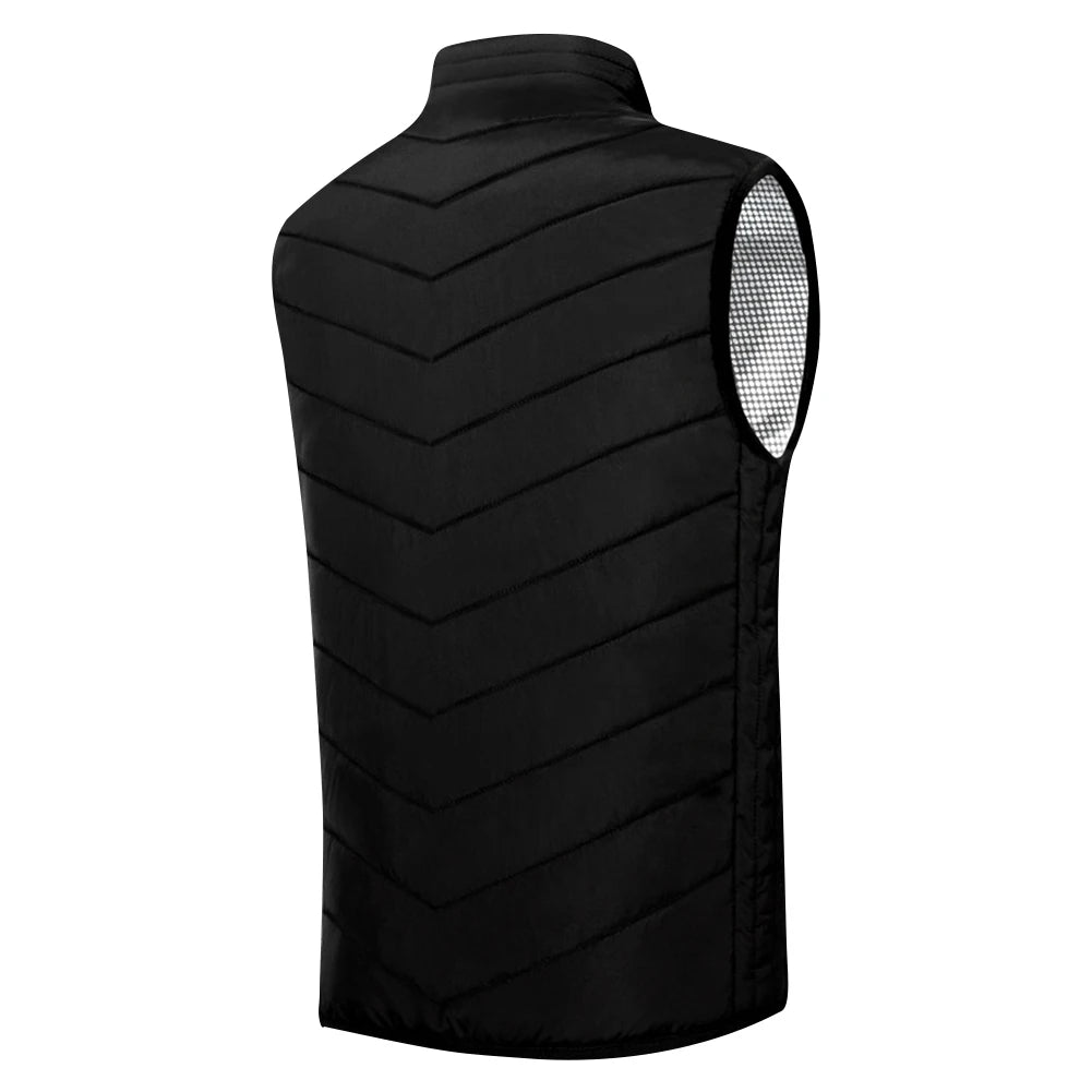 Intelligent Thermal Vest Zipper USB Electric Thermal Warm Clothes 9 Areas Zone for Outdoor Hunting for Camping for Sports Hiking