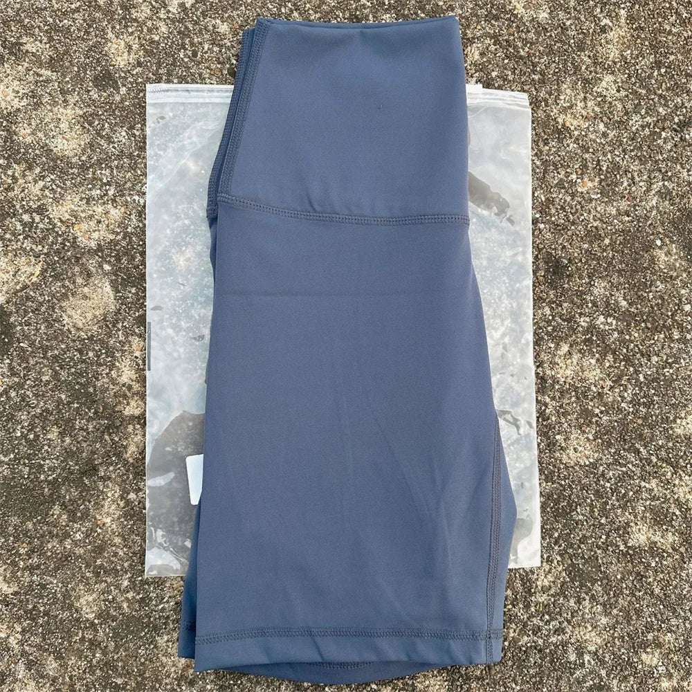 Solid Color High Waist Yoga Short Leg Cycling Women Fitness Sports Short Comprehensive Training Jog Squat Proof Internal Pocket