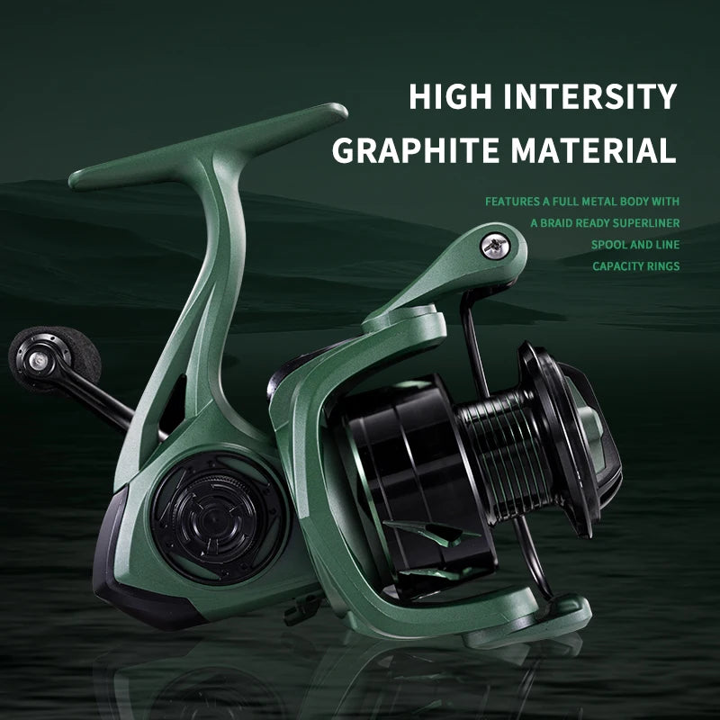 CG Sea Fishing Wheel Fishing Reel Spinning Reel 5.2:1 Black Red 10kg