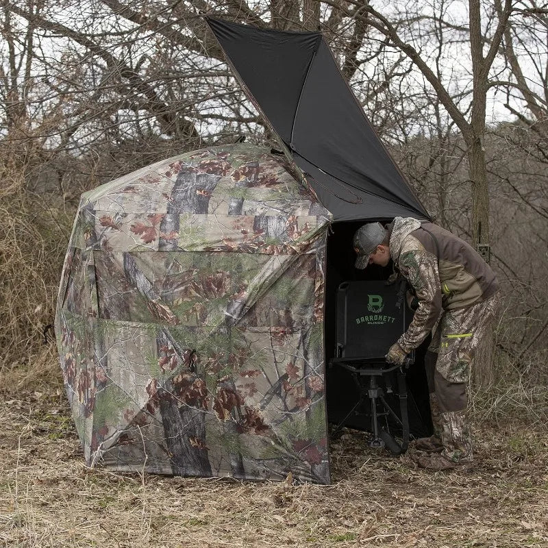 Barronett Blinds® Feather Five, Portable Hunting Blind, Huge Interior, Lightweight, 4-Person, 72” x 84” x 84”, FF500BW