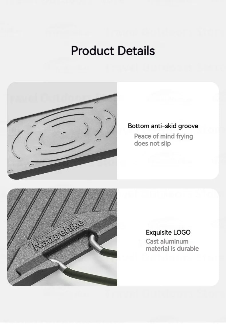 Naturehike Non-stick Frying Pan Aluminum Outdoor Picnic Ultralight Camping Portable Cookware Camping Supplies Cool Camping Gear