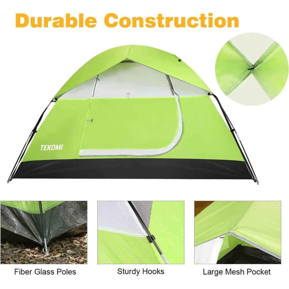 Quick Setup Waterproof Family Tent with Removable Rainfly for Outdoor Adventures