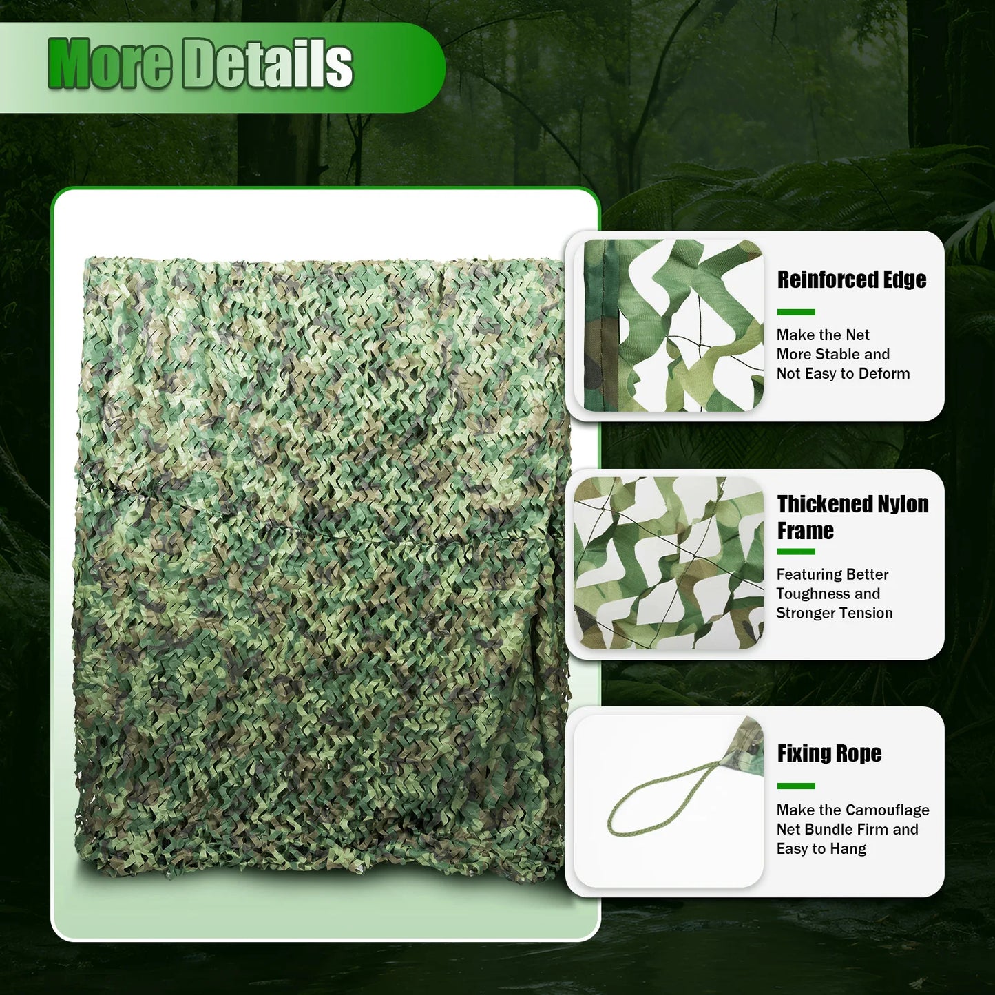 8*8m Camouflage Net Hunting Net Sunshade Mesh Nets Car Tent Shade Covers Hunting Blind Shooting Military Theme Party Decor