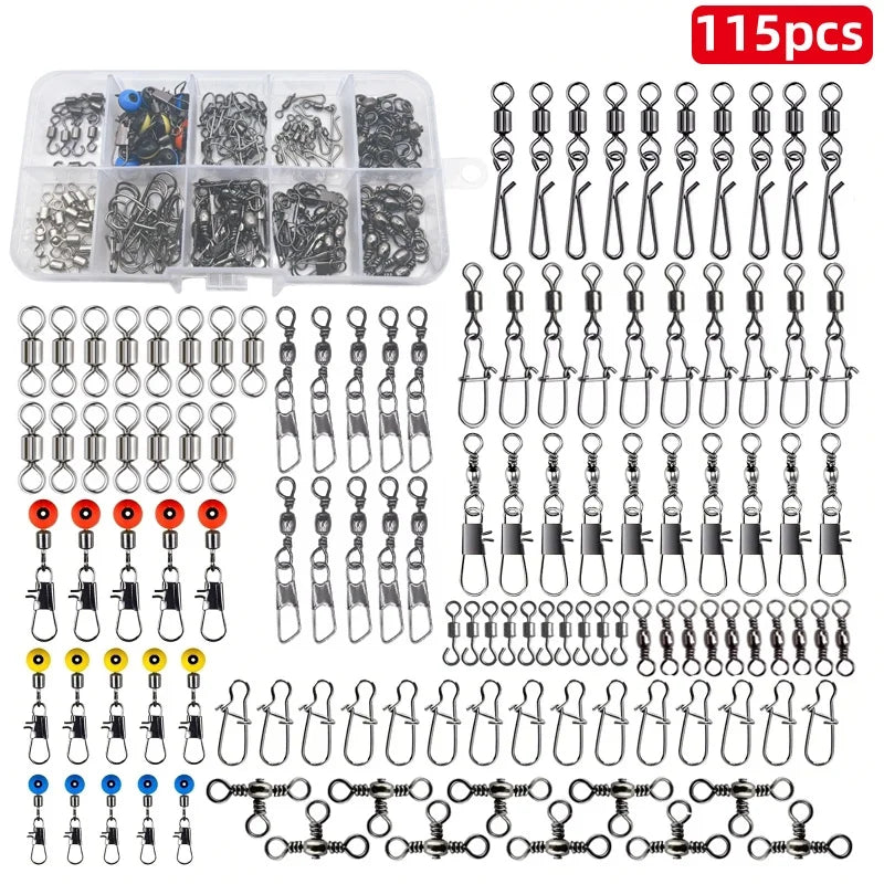 115 fishing connector set, quick change spinner, quick change spinner, quick change spinner