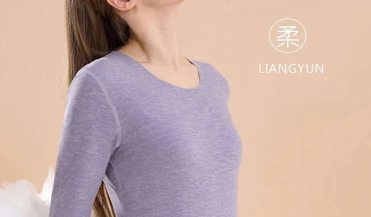 Women's Thermal Underwear Set First Base Layer Long Johns Fleece Lined Undershirt for Winter Cold Weather Thermal Clothing