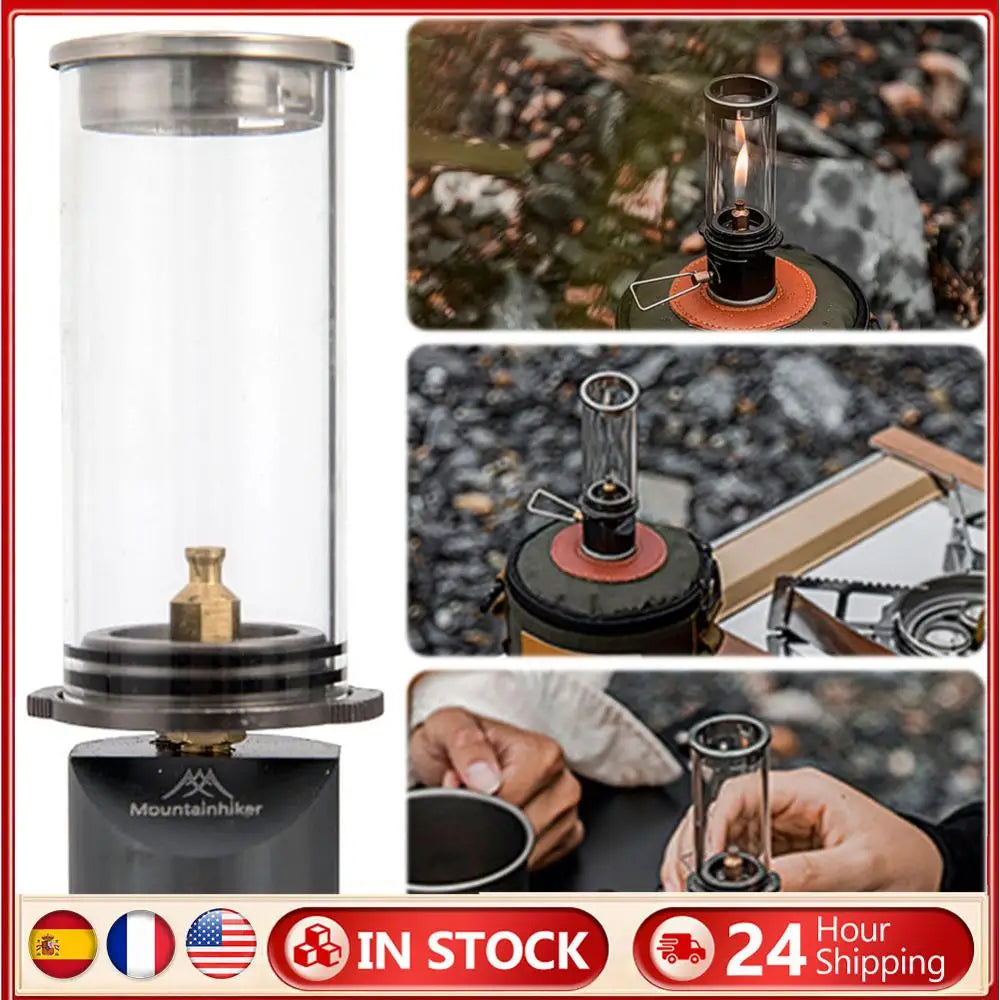 Camping Gas Lantern Tent Night Light Multi-Function Butane Gas Light Lantern Metal Portable Tent Lantern for Outdoor Emergencies