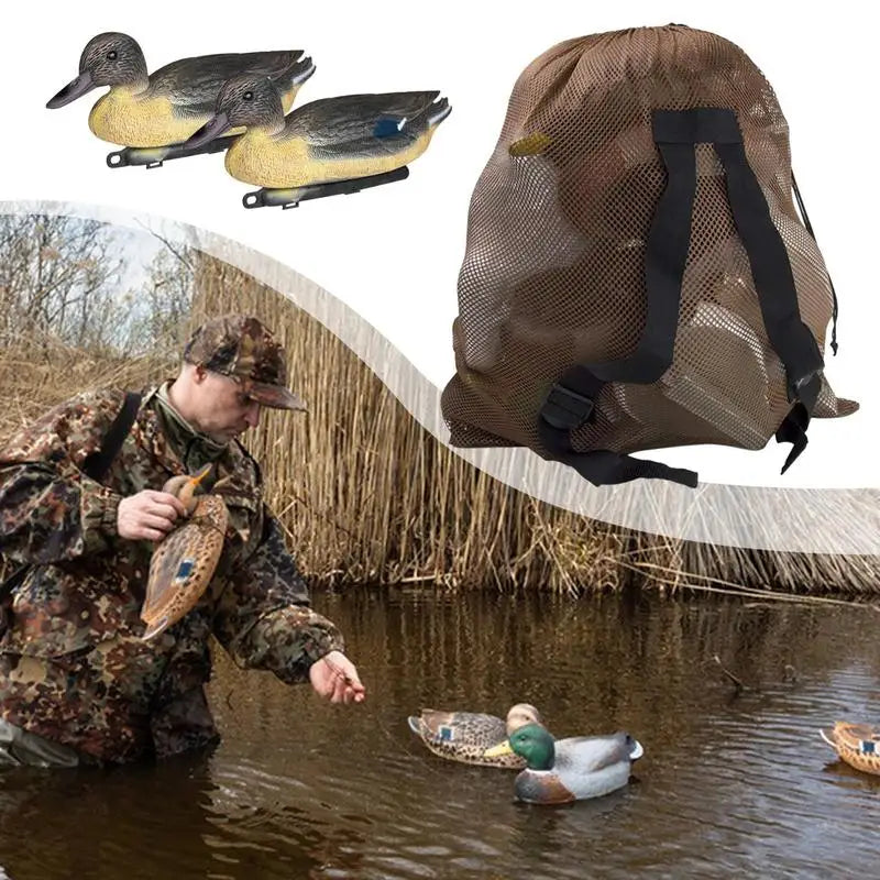 Waterfowl Decoy Bag Mesh Decoy Bag For Duck Hunting Lightweight Storage Backpack With Adjustable Comfort Straps For Hunting