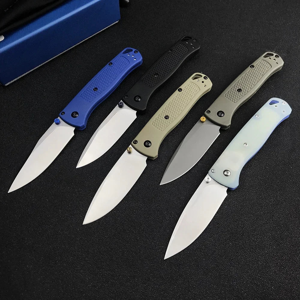 BM 535 G10/ Nylon Fiber Handle Pocket EDC Folding Knife Drop Point Blade Outdoor Utility Survival Camping Hunting Knife