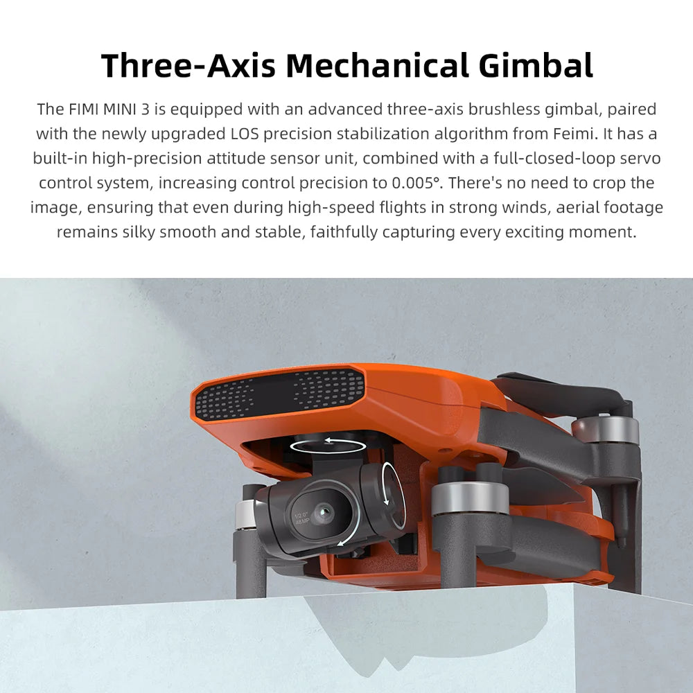 FIMI MINI 3 drone 48MP 4K 60fps HD Super Night Video 9km 3-axis Gimbal 249g Ultralight Smart tracking New Arrivals