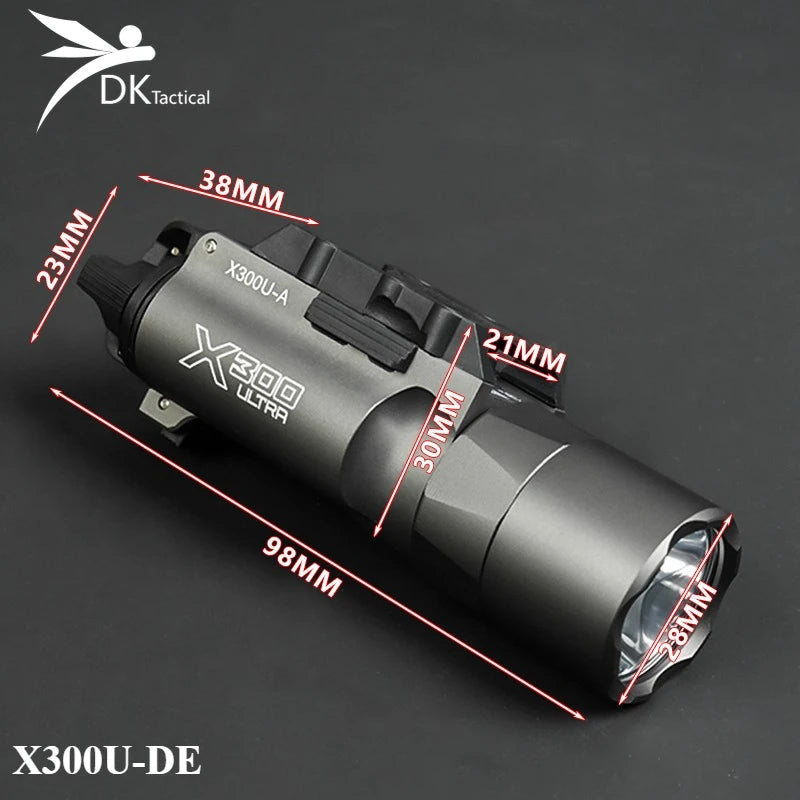 US Warehouse Tactical SF X300 X300U M600C M300 Flashlight Hunting Weapon Scout Light Airsoft Lamp Accessories Fit 20mm Rail