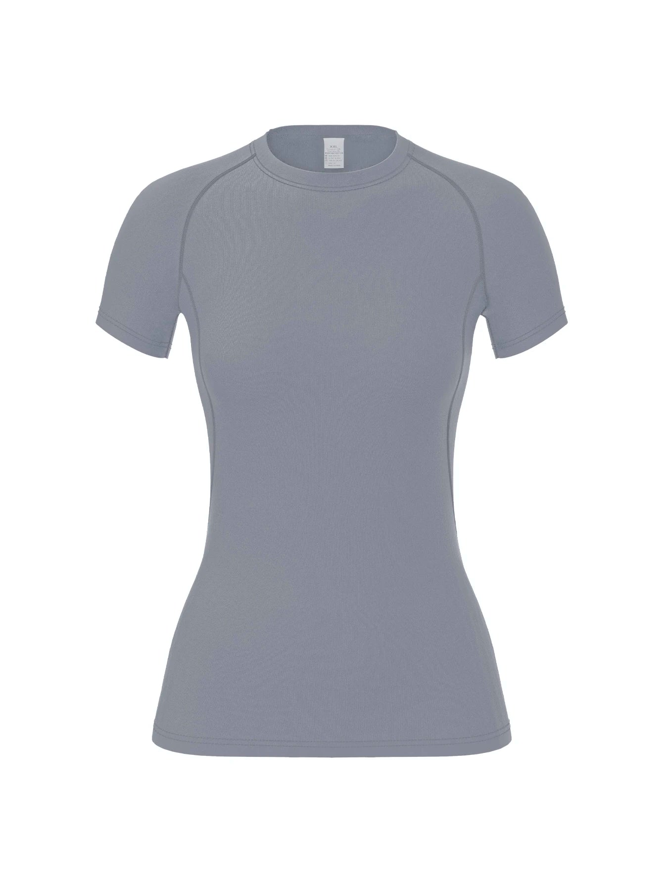Women's compression shirt, short-sleeved sports yoga running T-shirt summer gym workout quick-drying stretch T-shirt, clothing