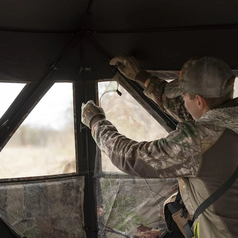 Barronett Blinds® Feather Five, Portable Hunting Blind, Huge Interior, Lightweight, 4-Person, 72” x 84” x 84”, FF500BW