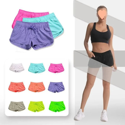 Summer Women Marathon Running Shorts Training Fitness Run YOGA Sports For Gym  Size