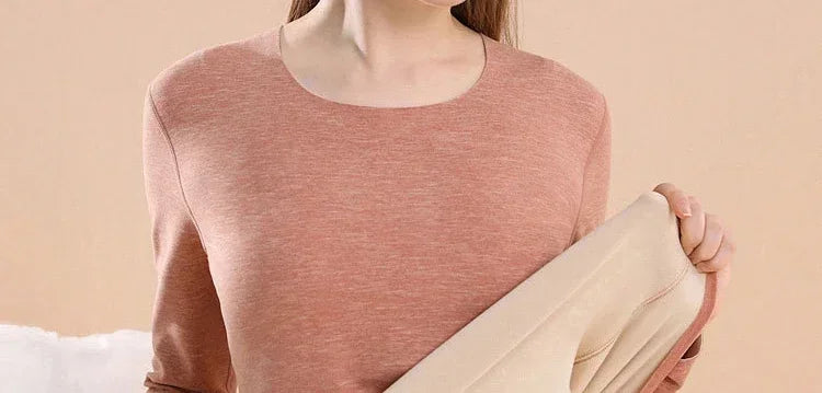 Women's Thermal Underwear Set First Base Layer Long Johns Fleece Lined Undershirt for Winter Cold Weather Thermal Clothing