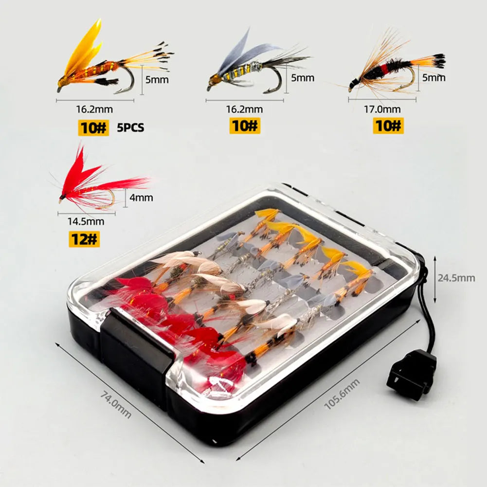 20Pcs Bionic Insects Flies Artificial Insect Fishing Baits Artificial Bait for Trout Carp Fishing Lure Set