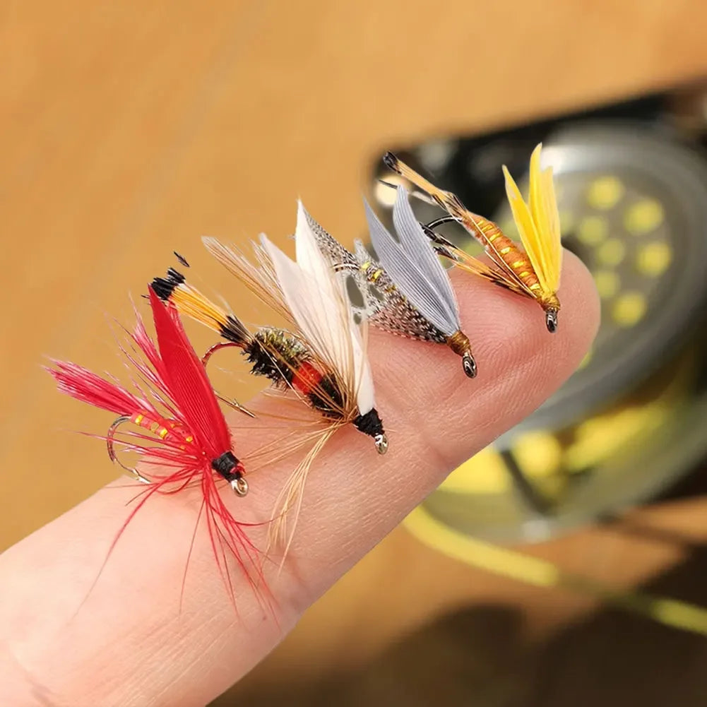 20Pcs Bionic Insects Flies Artificial Insect Fishing Baits Artificial Bait for Trout Carp Fishing Lure Set