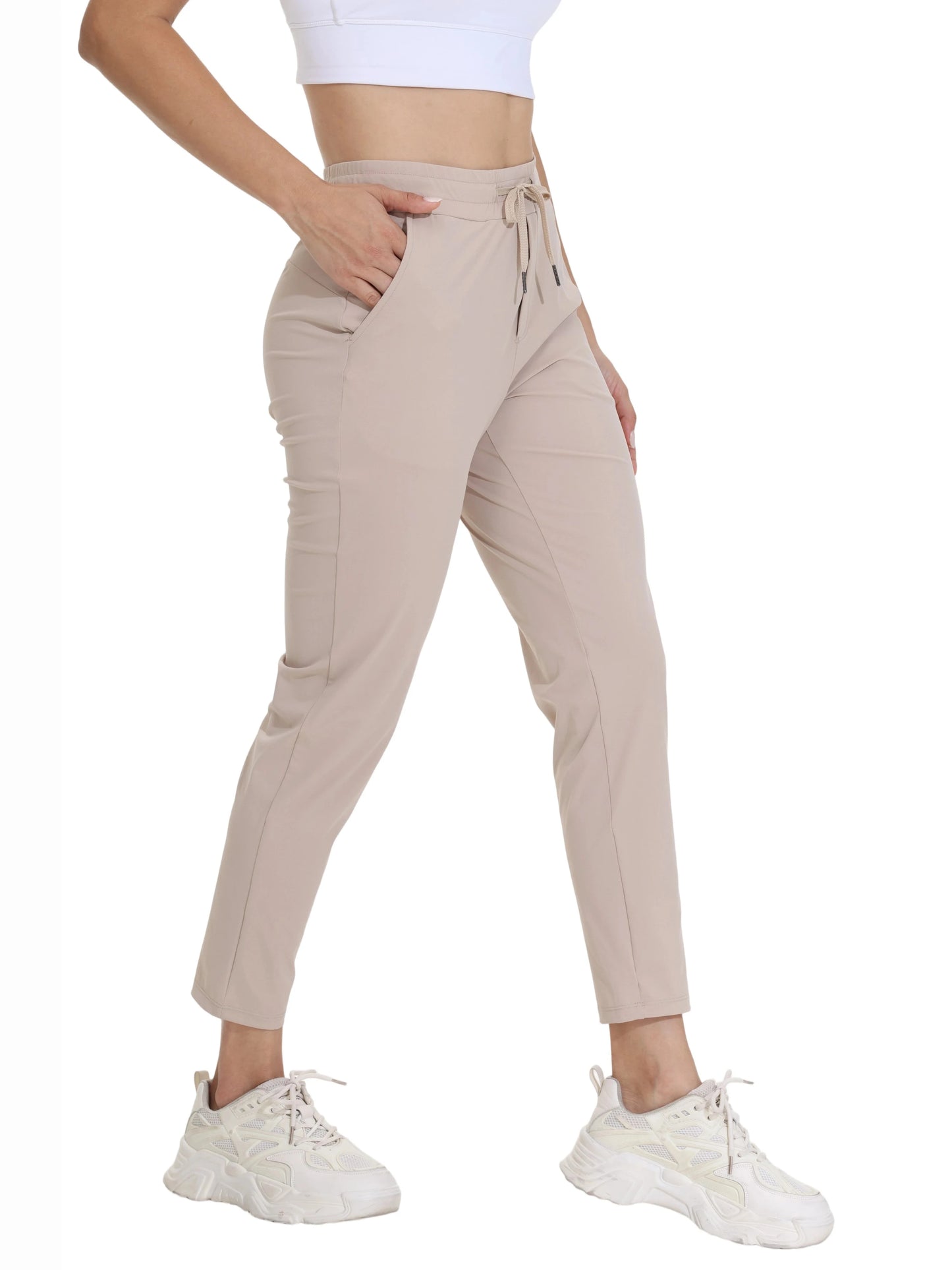 Fitness Pants Ladies Slim Yoga Casual Pants Elastic Breathable Outdoor Training Rumor Running Pilates Sweatpants High Waist Draw