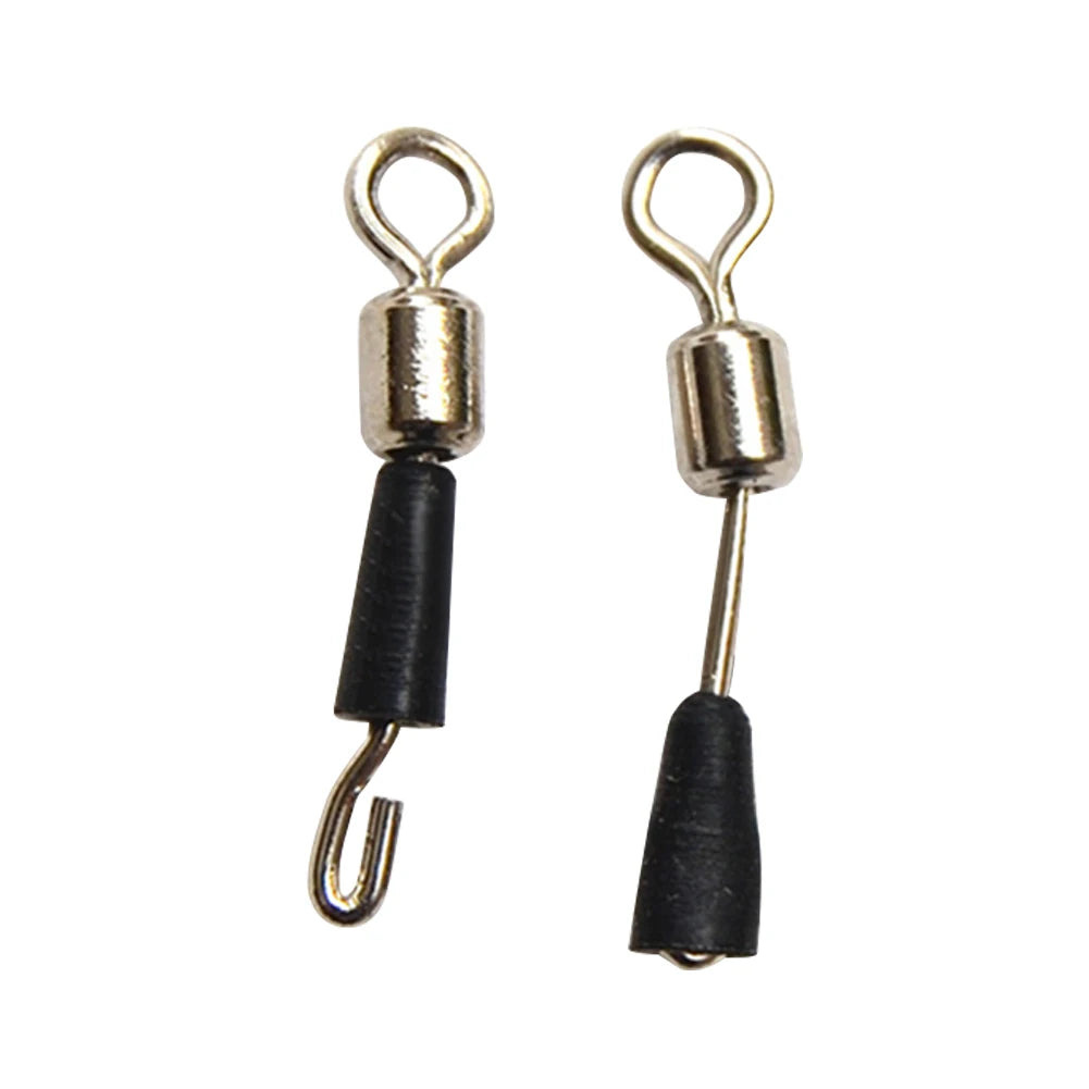 50pcs Fishing Barrel Bearing Rolling Swivel Solid Ring Professional Quick Fast Link Hook Connector for Fisherman Accassories
