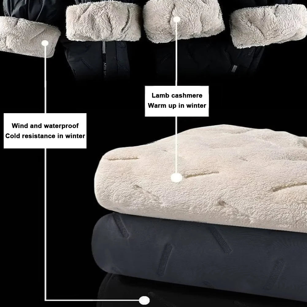 Men Thermal Winter Warm Fleece Pants Fleece Sweatpants Pant Running Jogger Pants Yoga Sweatpants for Winter Cycling Gym Training