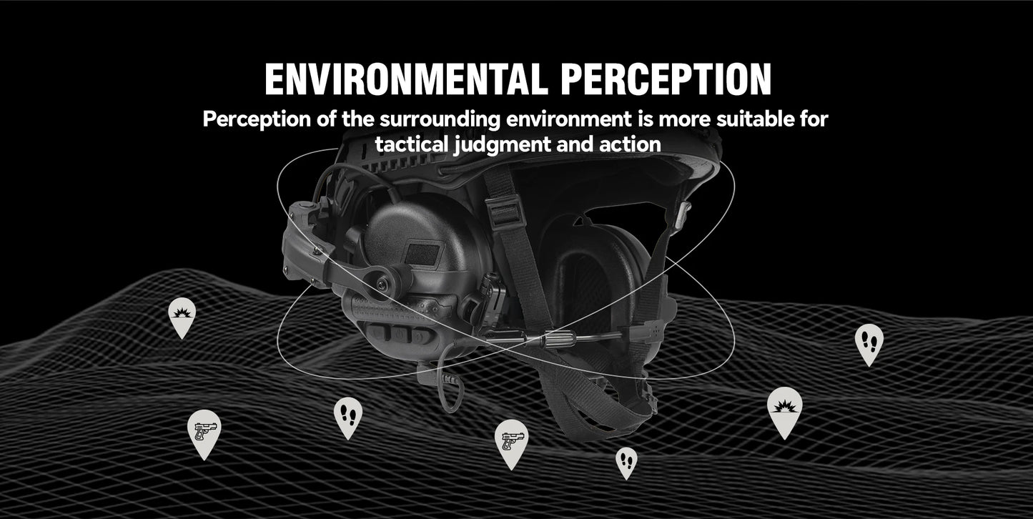 Army Shooting Earmuffs Tactical Hunting Headset Electronic Hearing Protector Active Noise Reduction Sound Pickup Headphone