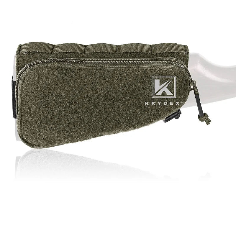 KRYDEX Tactical Rifle Stock Pack For Right Hand Cheeck Pad Buttstock Ammo Holder Hunter Utility Accessories Pouch