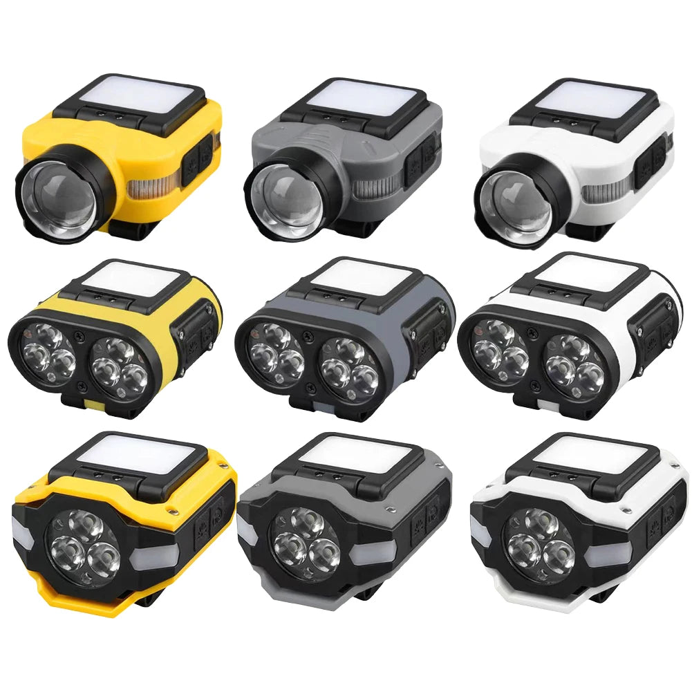 Sensor COB LED Headlamp USB Rechargeable Head Torch Flashlight Built-in Battery Super Bright Torch for Outdoor Fishing Camping