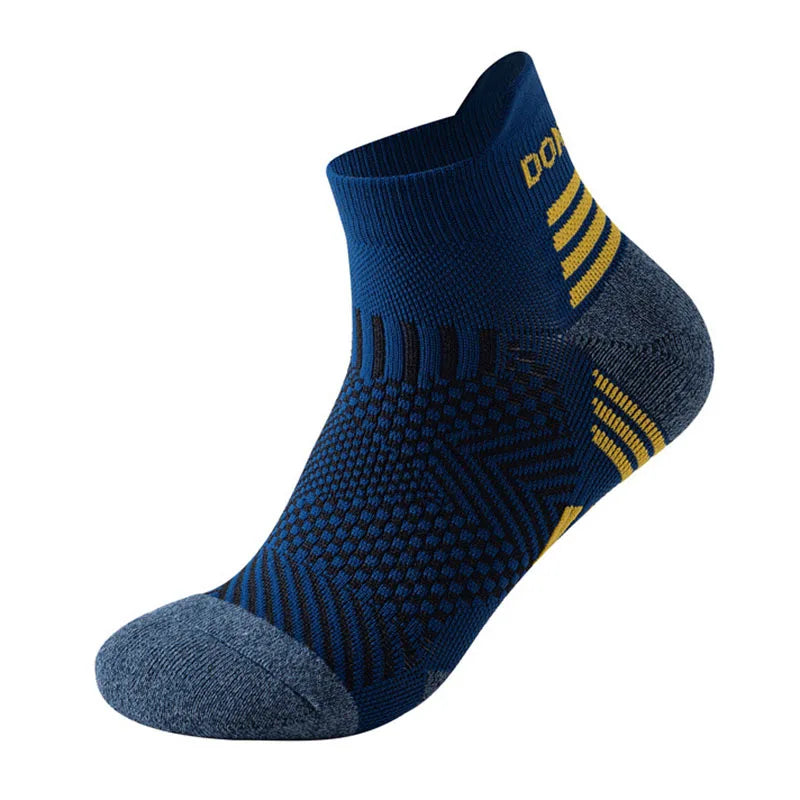 Professional Marathon Running Sock Men Women Sports Fitness Thickened Cushioned Short Tube Low Cut Boat Ankle Socks