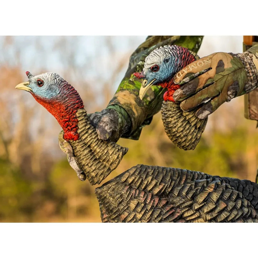 Avian-X HDR Jake Turkey Decoy Rugged Durable Realistic Lifelike Quarter-Strut Body Standing Hunting Decoy with 2 Removable Head