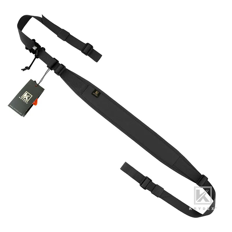 KRYDEX Tactical Sling Modular Gun Strap Slingster Removable 2 Point / 1 Point 2.25" Padded Sling Shooting Hunting Accessories