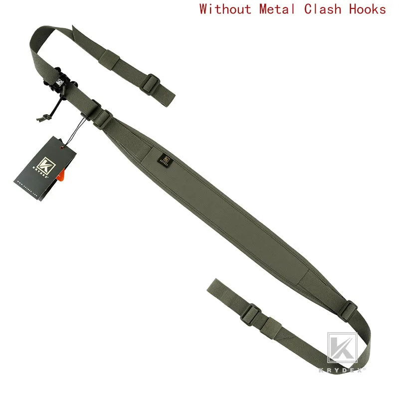 KRYDEX Tactical Sling Modular Gun Strap Slingster Removable 2 Point / 1 Point 2.25" Padded Sling Shooting Hunting Accessories