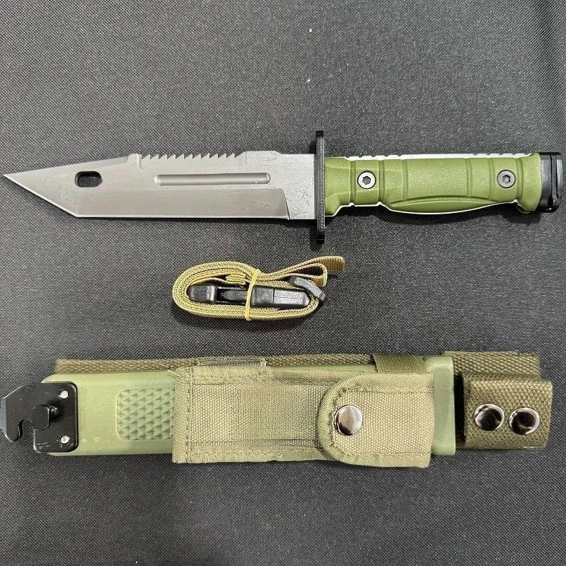 Straight Knife Tactical 7CR17MOV Steel Blade Sharp Durable ABS Handle for Jungle Camping Hunting Outdoor Survival Self-defense