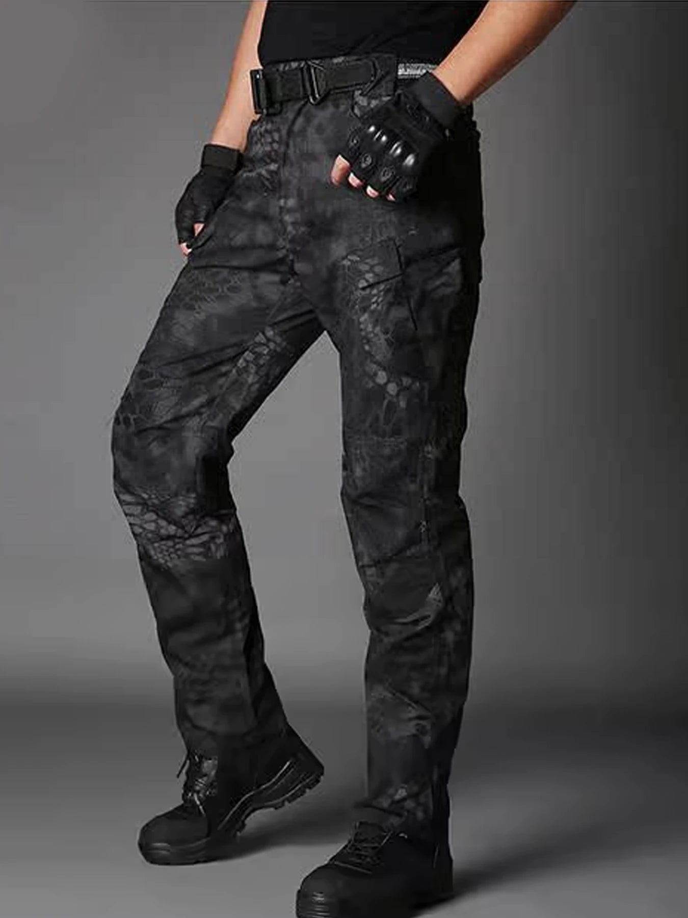 Spring-Autumn Outdoor Stretch Water-Resistant Hiking Trousers - Wear-Resistant Desert Camouflage Tactical Military Utility Pants