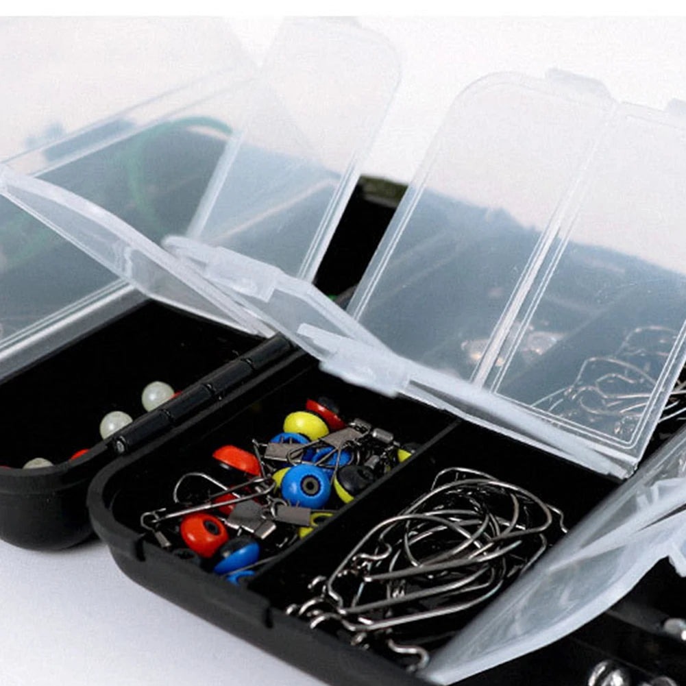 187pcs Fishing Tools Accessories Kit Set with Fishing Hooks Sinker Weights Swivels Snaps Fishing Set Carp Fishing Accessories