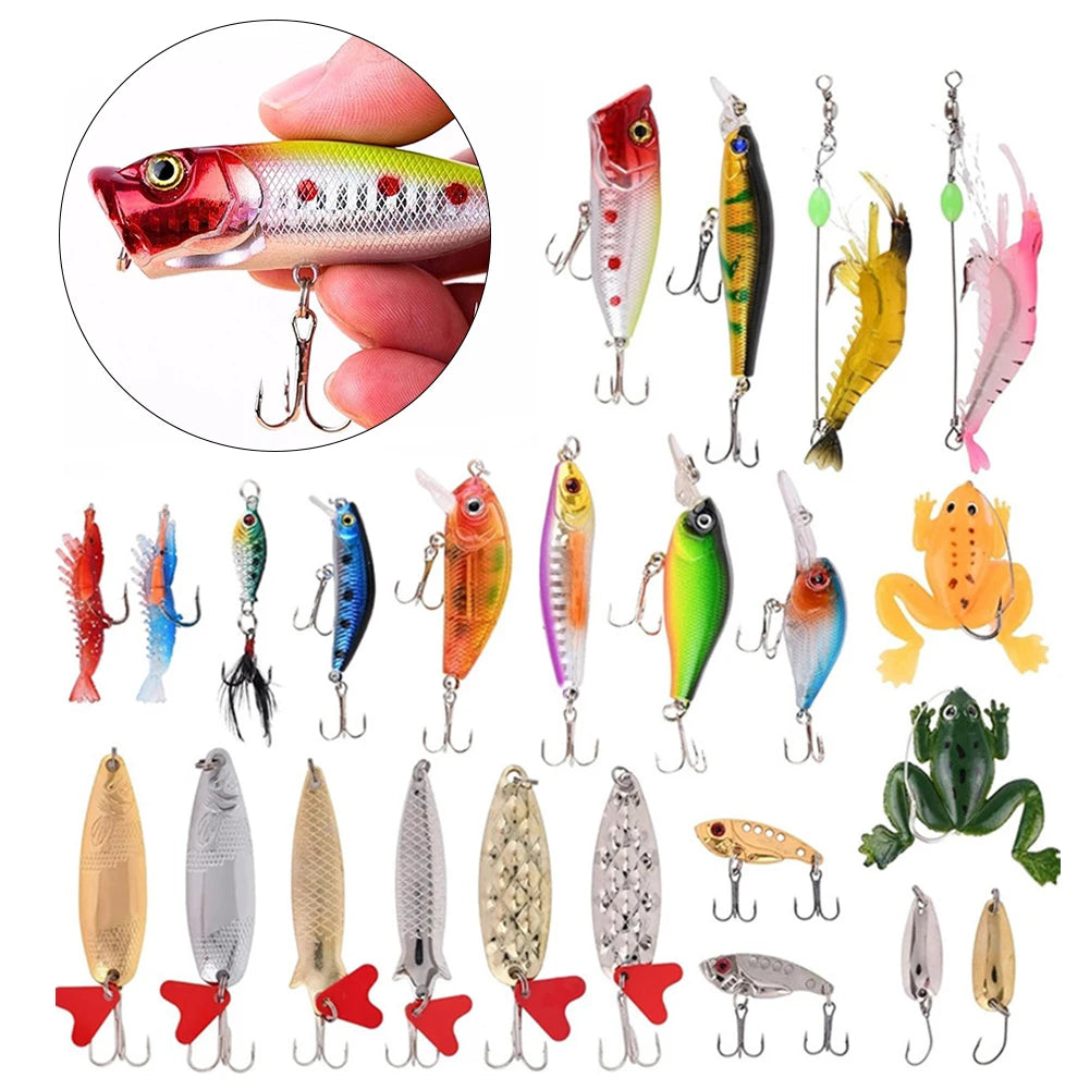 Christmas Fishing Lures Advent Calendar Creative Fishing Lures Set Calendar Box Festival Theme Xmas Surprise Gift for Fisher