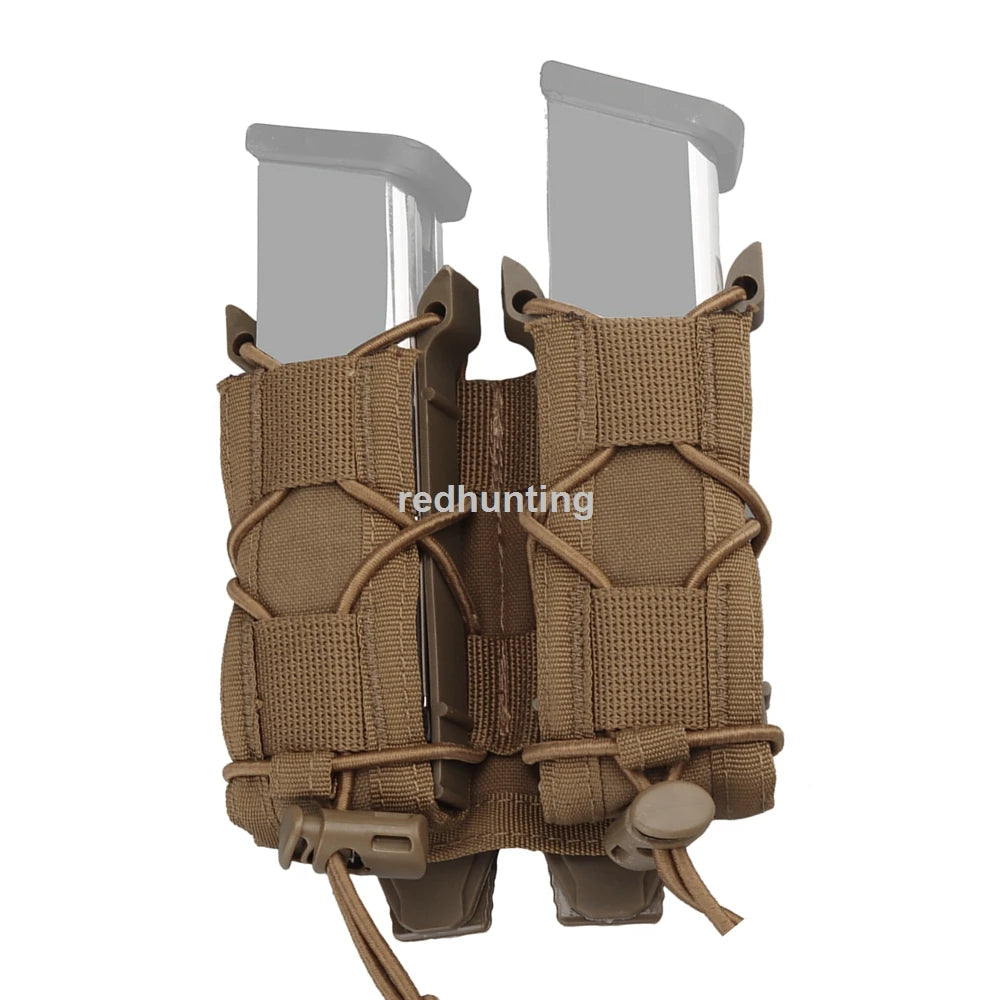 9mm Magazine Pouch Tactical Molle Triple Magazine Pouch Double-Layer Mag Pouches Universal Cartridge Holder for Hunting CS Vest