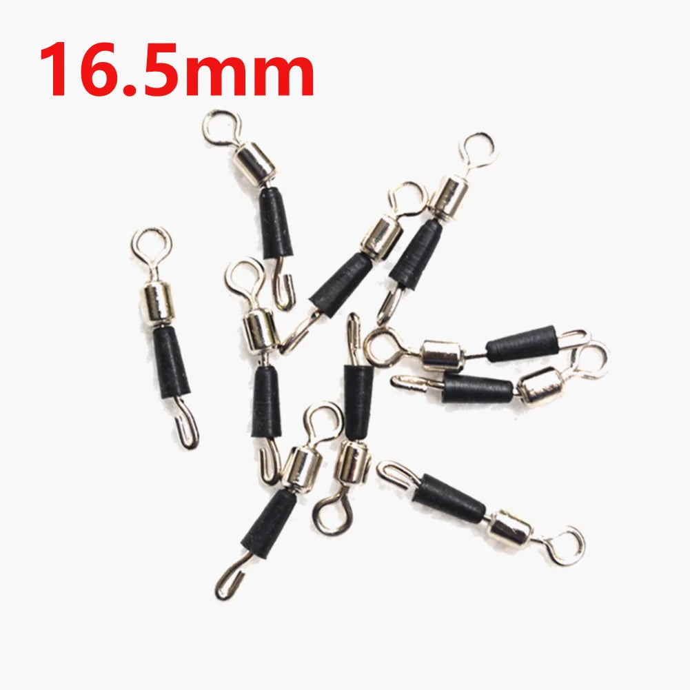50pcs Fishing Barrel Bearing Rolling Swivel Solid Ring Professional Quick Fast Link Hook Connector for Fisherman Accassories