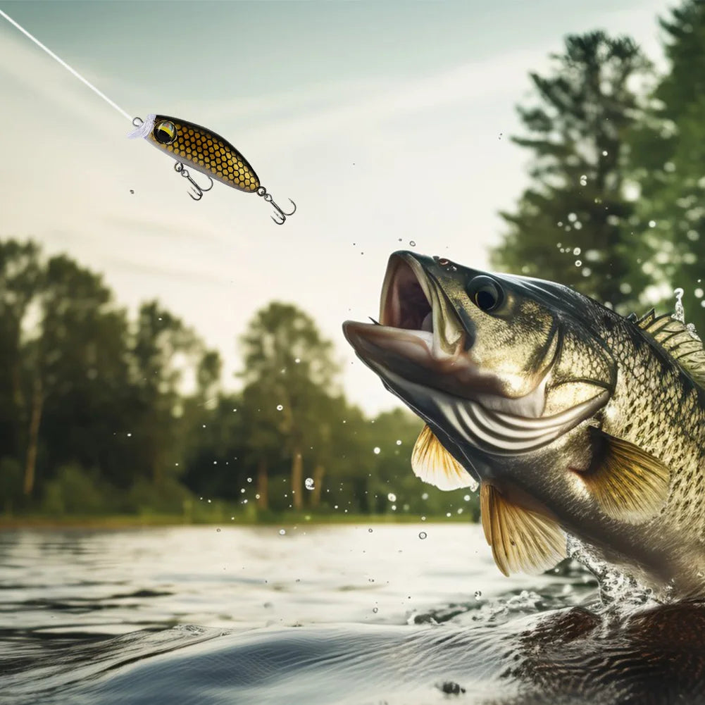 5pcs Mixed Colors Minnow Fishing Lures Artificial Hard Bait Wobbler Crankbaits for Trout Bass Carp Fishing Accessories