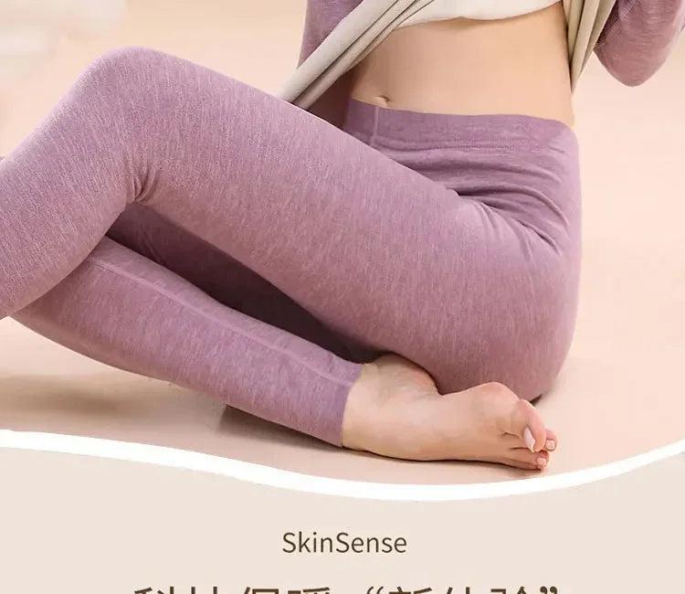 Women's Thermal Underwear Set First Base Layer Long Johns Fleece Lined Undershirt for Winter Cold Weather Thermal Clothing