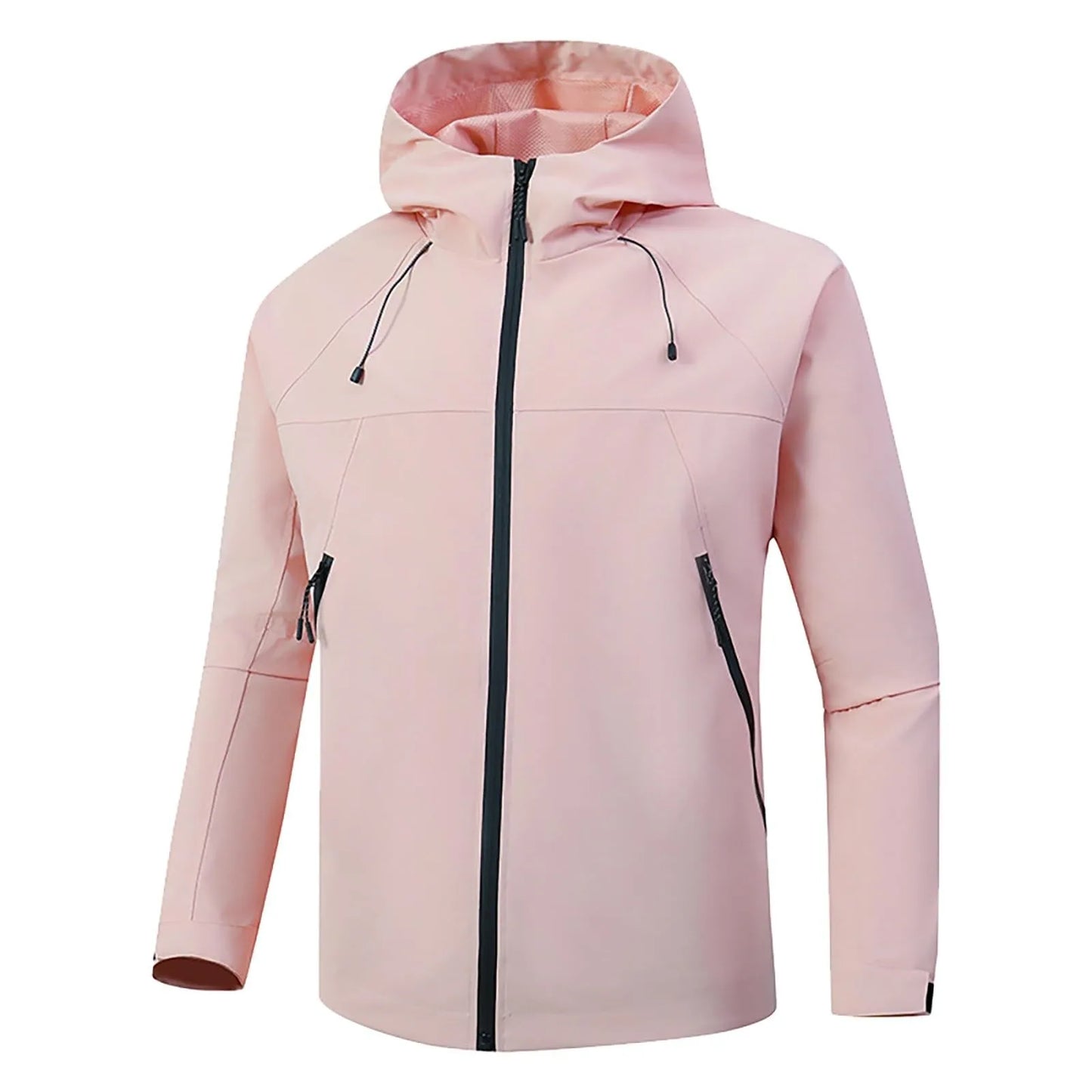Women'S Solid Color Long Sleeved Hooded Outdoor Suit Windproof And Thin Jacket Spring Autumn Women Solid Color Sweatshirt Coat