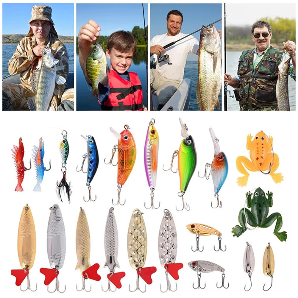 Christmas Fishing Lures Advent Calendar Creative Fishing Lures Set Calendar Box Festival Theme Xmas Surprise Gift for Fisher