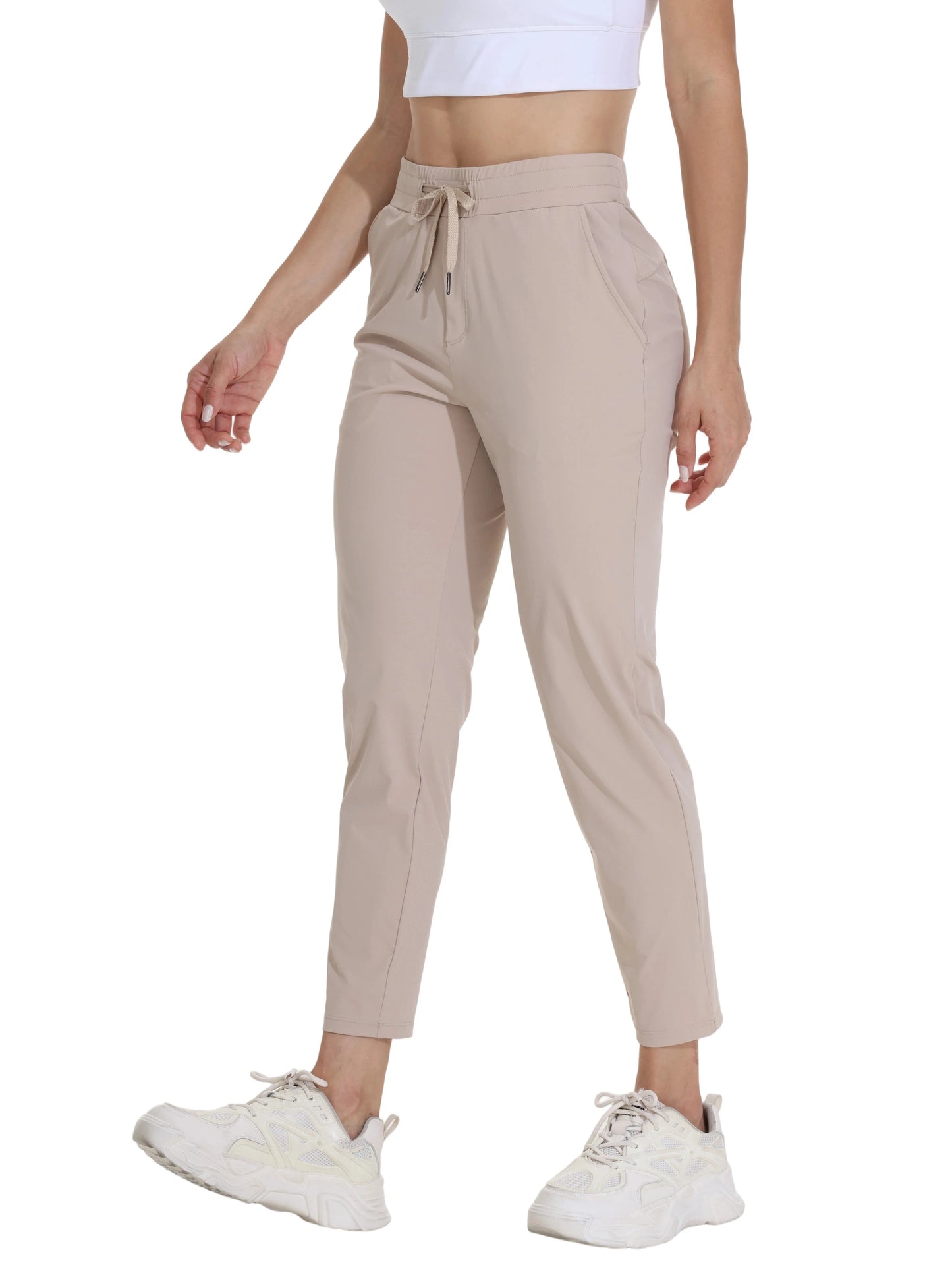 Fitness Pants Ladies Slim Yoga Casual Pants Elastic Breathable Outdoor Training Rumor Running Pilates Sweatpants High Waist Draw