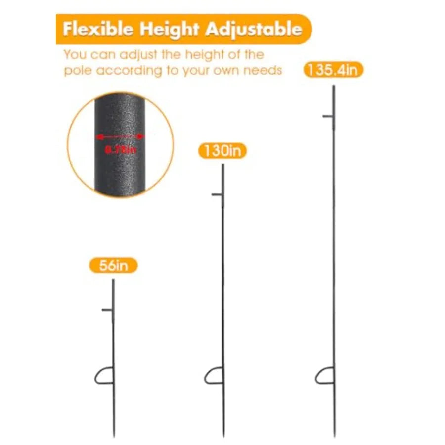 11.3ft Outdoors Ducks Decoy Extension PoleHunting Works with Spinning Wing Decoys Ducks Hunting Accessories Duck Decoys are not