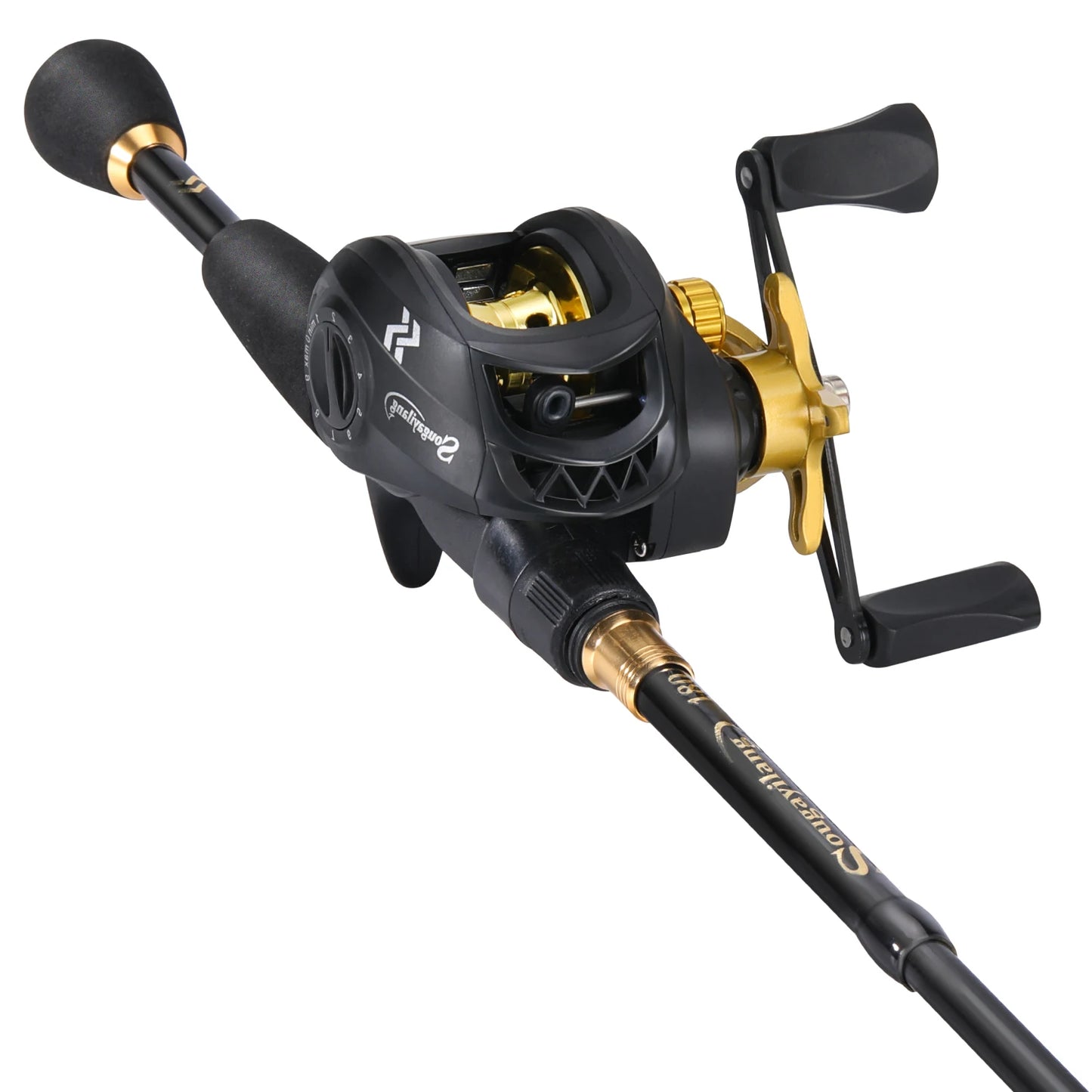 Sougayilang 1.8-2.4m Casting Fishing Combo Telescopic Fishing Rod and 7.2:1 High Speed Fishing Reel with Freshwater FishingPesca