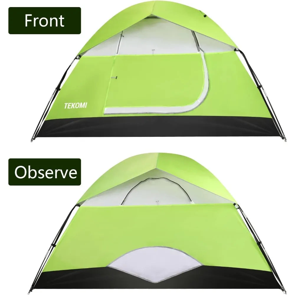Quick Setup Waterproof Family Tent with Removable Rainfly for Outdoor Adventures