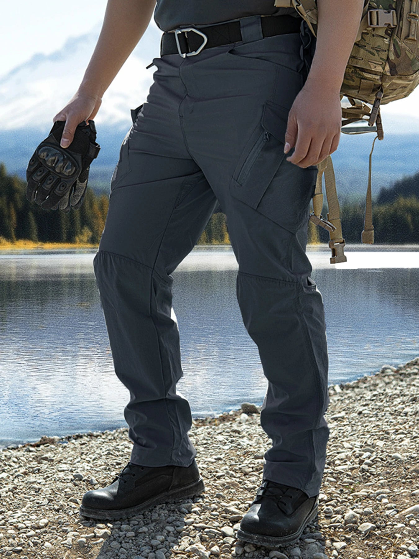 Spring-Autumn Outdoor Stretch Water-Resistant Hiking Trousers - Wear-Resistant Desert Camouflage Tactical Military Utility Pants