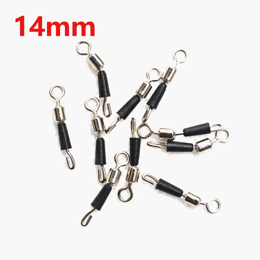 50pcs Fishing Barrel Bearing Rolling Swivel Solid Ring Professional Quick Fast Link Hook Connector for Fisherman Accassories